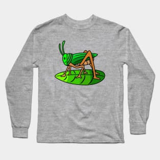 Cute cartoon grasshopper Long Sleeve T-Shirt